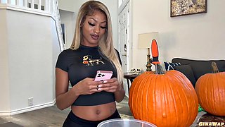 Stepbro Secretly Fucks Pumpkin  Babe to Cumshot