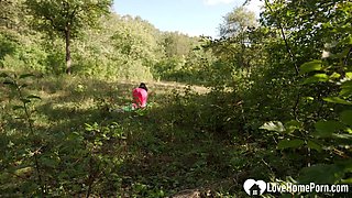 I Meet a Yoga Young girl Girl in the Forest and Make love Her Tight Cunt Hard