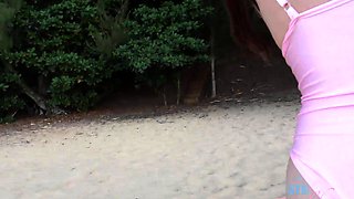 Busty brunette solo masturbation