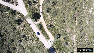 Young Blondie Fucked Hard Outside, Blowjob and Swallow