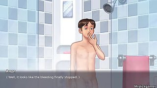 Busty Indian Stepmom Handjob in Shower - Creampie Sex with Step Son