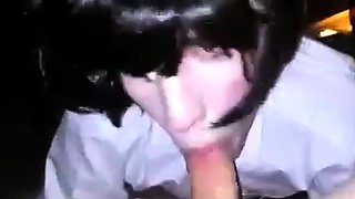 Old Man Receives Blowjob from Crossdresser