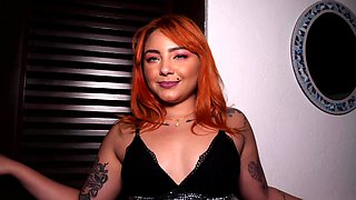 Redheaded Jade fiercely fucks in POV