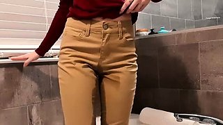 Sage Eldritch - Peeing in Khaki Pants and Cotton Panties