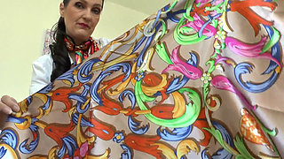 Destroying Shiny Satin Scarves! Watch and Cum All Over the Shredded Fabric at the End! Lady Victoria Valente