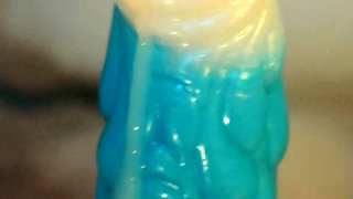 Soaked Tights, Wet Bodysuit: My Bath Footjob with a Cum-pumping Dildo