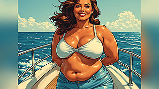 Hot Women Enjoying Yacht Ai Art