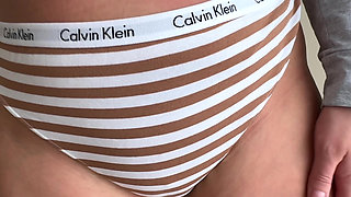 Crotch Touching Fetish in Grey Pyjama Pants