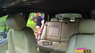 Big-titted Blond Rides Stud's Penis 2 - Female Fake Taxi