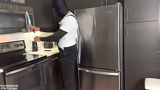 Kourtney Dash Serves Big Meat in Kitchen