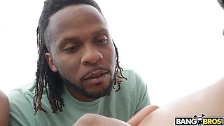 Outdoor video with engaging Eden West and Jay Bangher from Bang Bros Network