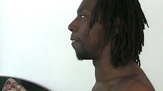 Black stud with a huge cock pounds curvy ebony's ass in bed