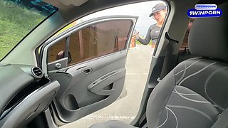 The hottest girl ever. Sexy Colombian fucking in the car.