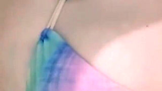 White Skin Amateur Couple - Hot Brunette with Natural Tits Gets Pounded Hard in Bikini Big Dick Pussy Fuck Close up