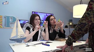 Naughty Russian school girls flaming adult video