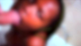 Cute Black Teen Sloppy Sucks Big Cock