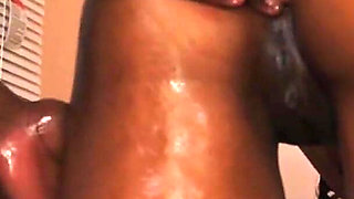 Oily Ebony MILFs Fingering Dripping Pussies to Squirting Ecstasy