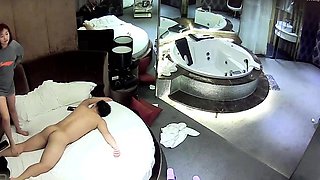 Beautiful brunette caught fucking on hidden cam massage