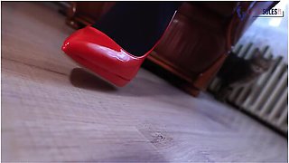 Goddess And Her Shoe Licking Loser Of A Slave (shoe Worship, High Heels, Femdom Feet, Foot Domina)