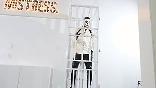 TANGENTOD COM Latex Domme Strap On Session