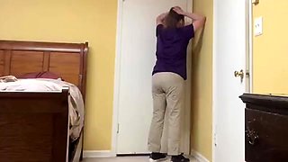 Plump bottom caned and paddled OTK