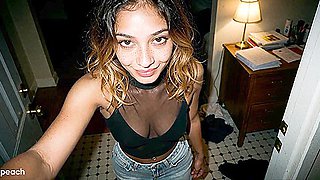 Caramel Ombre Indian Girl Gets Stuffed