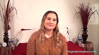 18-Year-Old Alice: Desperate Amateur Full-Figure Blonde Gets Interviewed and Fucks for Cash