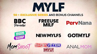 Yoga pants and sweat-soaked booty: stepmother catches me jerking to her used panties and sucks my dong