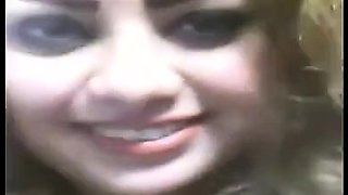 Curvy Arab Woman with Big Natural Breasts at Home