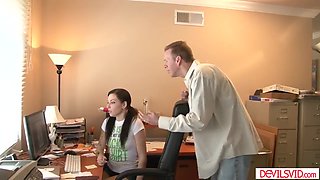 Babysitter Having First Anal With Boss