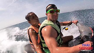 Thai Cutie Gets Hold Of a Hefty European Dick While Accompanying a Tourist On His Jet-ski Ride