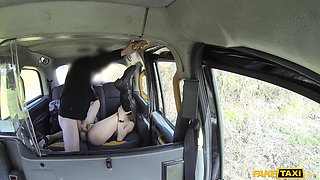 Brunette's Wild Passion in Intense Backseat Ride
