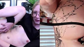 Blonde tight pussy babe solo toy fun in glamour masturbation