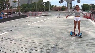 Hoverboard fun with big ass Thai GF and horny sex once home