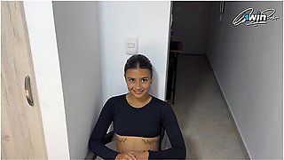 Beautiful Brunette With Braces Deep Throats Her Friend!! And Ends Up Spreading Her Pussy