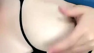 Busty teen Tegan shows off her natural big boobs