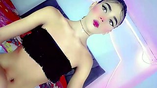 Amateur asian ladyboy solo on cam
