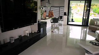 Sex starved housewives have fun sharing cock in POV foursome