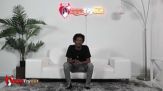 Gorgeous exotic doll Frecklemonade is sucking on the knees