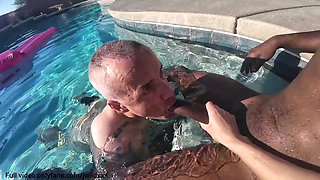 Neighbors share their pool boys Massive black cock