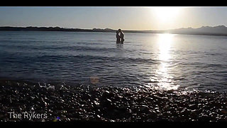 Romantic Sex at a Public Beach