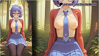 Mila From Miside Will Help You In Satisfying Your Penis And Testicles!