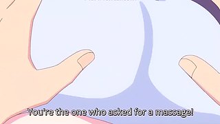 Hot hentai: hot girl with big boobs seduces her masseur and gets her pussy teased with his hands
