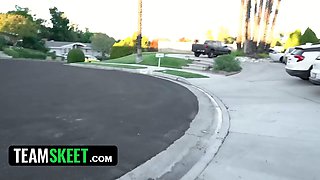 Real estate agent Big Tits black babe Kinsley Karter finally gets to taste a hard milky dong - teamskeet