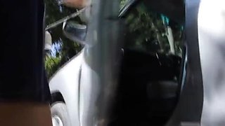 Bold Amateur Chick Gives Footjob Under Restaurant Table