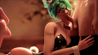 The Bunny Girl Kiriko Passional Blowjob ( Uncensored )