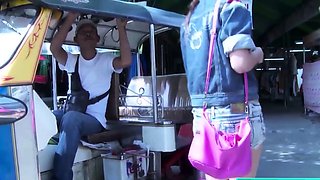 Tongue pierced Thai MILF gets picked up
