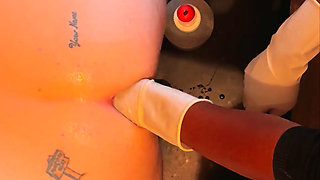 Fisting till he gapes