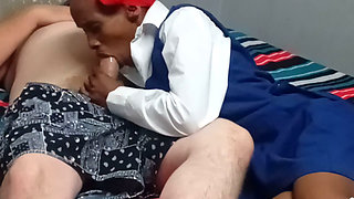 Black 18 Year Old School Girl Sucks Johnny's Cock in School Uniform