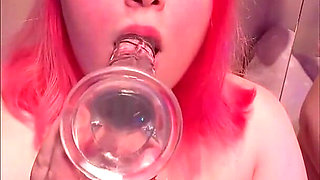 Cute BBW Girlfriend Sending Her BF a Solo Blowjob Video